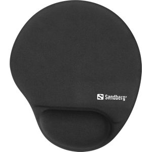 Memory Foam Mousepad Round - Black - Monochromatic - Memory foam - Wrist rest - Non-slip base