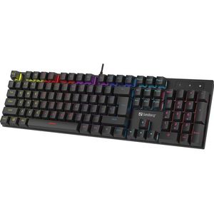 Sandberg 640-31 toetsenbord Gamen USB QWERTZ Duits Zwart