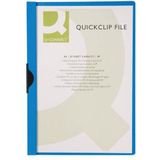 Q-CONNECT Klemmap metalenclip A4 30 vel Transparant blauw