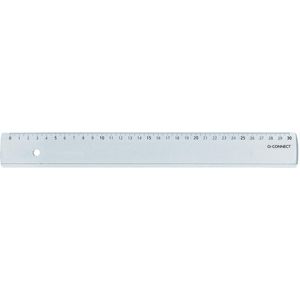 Q-CONNECT meetlat, plastic, in etui, 30 cm