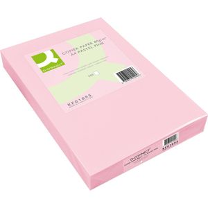 Q-CONNECT - Gekleurd Kopieerpapier - Roze - A4 - Pak van 500 Vel