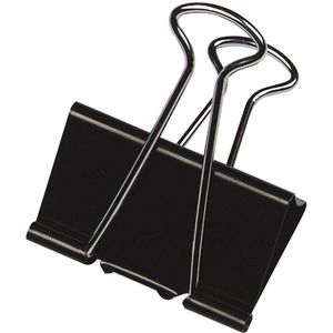 Q-CONNECT foldbackclip, zwart, 24 mm, doosje van 10 stuks