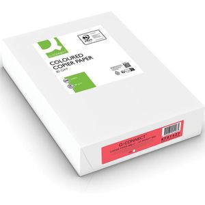 Q-CONNECT - Gekleurd Kopieerpapier - A4 - Felrood - Pak van 500 Vel