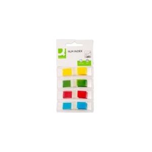 Q-CONNECT index mini, ft 12,5 x 45 mm, 4 x 35 tabs, geassorteerde kleuren