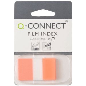 Q-CONNECT index, ft 25 x 45 mm, 50 tabs, oranje