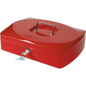 Q-CONNECT geldkoffer, 325 x 235 x 85 mm, rood