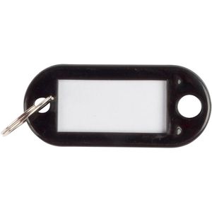 Q-Connect sleutelhanger, pak van 10 stuks, zwart