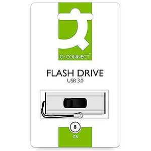 Q-Connect USB 3.0 Slider 8GB Flash Drive Zilver/Zwart