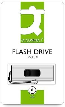 Q-CONNECT - Memory Stick - USB 3.0 - Zilver/Zwart - 8 GB