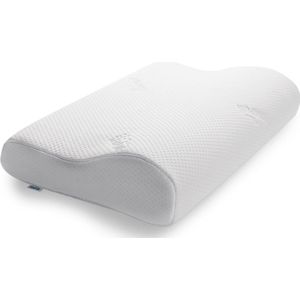 NOFFA Geventileerd Gel Memory Foam Kussen, Oreiller Ergonomisch Kussen voor Zijslapers, Ice Silk Koelkussen, Cervicale Ondersteuning, Voorgevormd Orthopedisch nekkussen voor rug/buik slapen