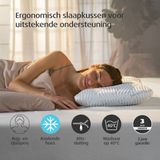 Hoofdkussen - Wit - Polyester - Ergonomisch