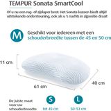 TEMPUR - Sonata - SmartCool Hoofdkussen - Ergonomisch - 61 x 40 x 11 cm