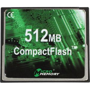 CoreParts - 512MB Geheugenkaart - Zwart - CompactFlash - 80MB/Sec Lezen/Schrijven