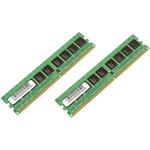 CoreParts Kit DDR ECC geheugenmodule (2 x 2GB, 266 MHz, DDR RAM, DIMM 288 pin), RAM, Groen