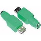 MicroConnect - Toetsenbord / Muis Adapter - USB naar PS/2 - Groen