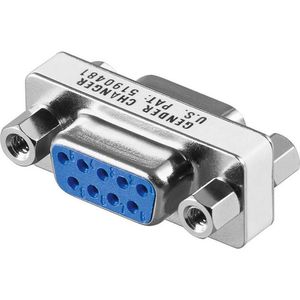 Microconnect MOD9F9F interface-adapter (DB9, DB9, blauw, roestvrij staal, bus/bus)