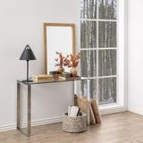 Wandtafel Magnus Glas met Chroom Sidetable