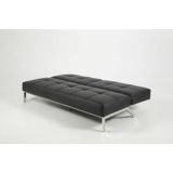 Minimalistische zwarte slaapbank van Per: comfortabel en stijlvol meubel voor elke kamer