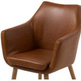 AC Design Furniture Stoel Trine, B: 58 x D: 58 x H: 84 cm, metaal, bruin