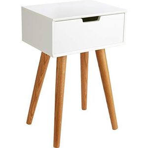 AC Design Furniture Mariela Nachtkastjes, Hout, Wit, L: 30 x l: 40 x H: 61,5 cm