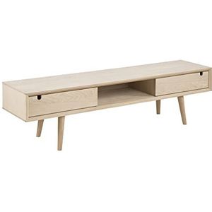 AC Design Furniture TV-tafel Cecania, B: 160 x D: 38 x H: 43 cm, fineer, bruin