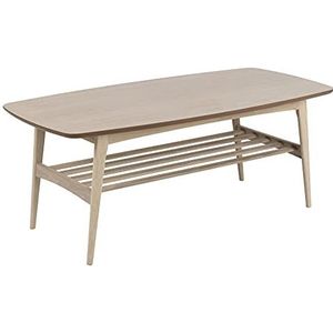 AC Design Furniture Konrad Rechthoekige salontafel, B: 120 x H: 47 x D: 60 cm, witte eikenlook, eiken fineer/hout, 1 stuks