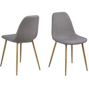 AC Design Furniture Linea stoel, stof, grijs, 44,5 x 56 x 84 cm
