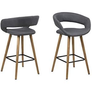 AC Design Furniture Counterstoel, breedte 55 x diepte 46 x hoogte 88,5 cm, stofgrijs
