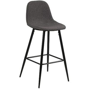 AC Design Furniture Linea Barkruk, polyester, grijs, H: 91 x B: 43,5 x D: 48,5 cm