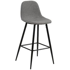 AC Design Furniture Linea barkruk, polyester, grijs, H: 101 x B: 46,6 x D: 51 cm