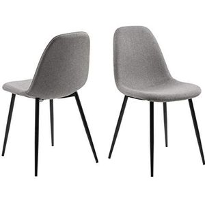 AC Design Furniture Linea, eetkamerstoelen, 44 x 56 x 84 cm, grijs/zwart