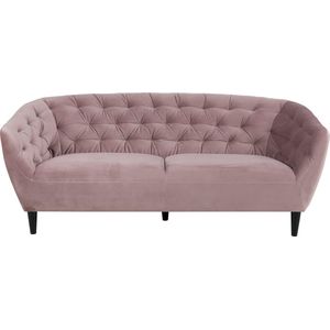 ACTONA GROUP 3-Sitzer "Ria Couch, Sofa,", Samtstoff, Massivholz-Beine, Taschenfederkern, Tufting, mit Armlehnen