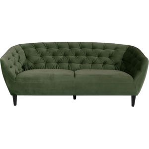3 Zitsbank Akersloot - Velvet - Groen - 191 x 78 x 84 cm (BxHxD)