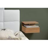 AC Design Furniture Fia nachtkastje met 1 lade in wilde eikenlook, 1 stuk, wandkast in minimalistische stijl, klein nachtkastje voor wandmontage, B: 35 x H: 22,5 x D: 32 cm