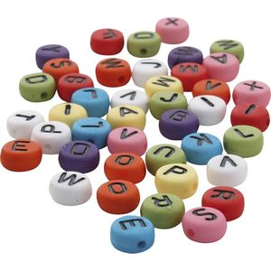 CC Ronde Letterkralen 7 mm Multigekleurd