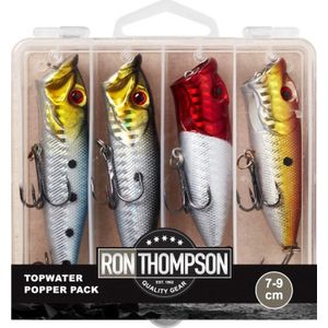 Ron Thompson Topwater Popper Pack in Box - 4pcs | Oppervlakte kunstaas