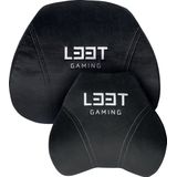L33T Gaming 160382 Luxury Gaming Chair Cushion Set, Memory Foam, Velvet, Ultra-soft, Black