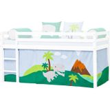 Hoppekids - Dinosaur - Gordijn - 70x160 - Voor Halfhoogslapers en Stapelbedden