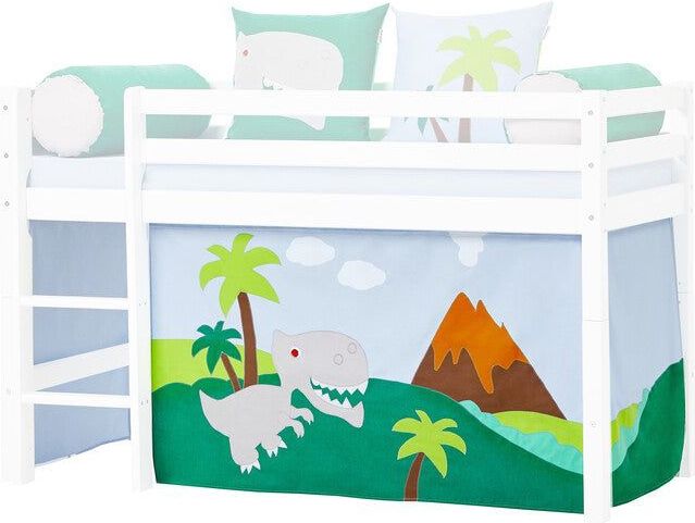 Hoppekids - Dinosaur - Gordijn - 70x160 - Voor Halfhoogslapers en Stapelbedden