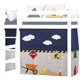 Hoppekids Constructie gordijnen voor middenhoog bed, katoen Scandinavisch 70 x 160 cm Constructie: