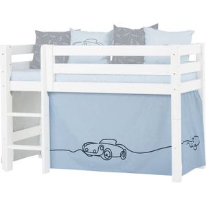 Hoppekids - CARS - Gordijn - 70 x 160 cm - Ecotex-gecertificeerd - Blauwtinten