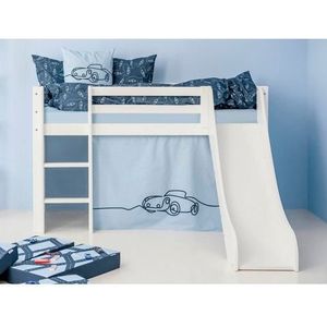Hoppekids Hoogslaper "Cars" Glijbaan & gordijn blauw en veel keus