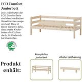 Hoppekids Einzelbett "ECO Comfort Kinderbett, Kiefer Massivholz, Jugendbett inkl. Rollrost", 70x160 cm, wahlweise in verschieden Farben/ Matratze/ Absturzsicherung