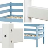 Hoppekids Einzelbett »ECO Comfort Kinderbett, Kiefer Massivholz, Jugendbett inkl. Rollrost«, 70x160 cm, wahlweise in verschieden Farben/ Matratze/ Absturzsicherung