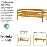 Hoppekids Einzelbett »ECO Comfort Kinderbett, Kiefer Massivholz, Jugendbett inkl. Rollrost«, 70x160 cm, wahlweise in verschieden Farben/ Matratze/ Absturzsicherung