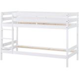 ECO Comfort stapelbed 70x160 cm met lattenbodem, wit, ECO-gecertificeerd FSC-hout, Massief Grenenhout, Lak op Waterbasis, Gemaakt in de EU, 10 jaar Fabrieksgarantie