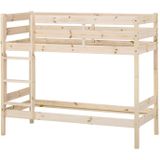 ECO Comfort stapelbed 70x160 cm met lattenbodem, wit, ECO-gecertificeerd FSC-hout, Massief Grenenhout, Lak op Waterbasis, Gemaakt in de EU, 10 jaar Fabrieksgarantie