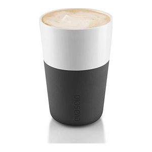 Eva Solo Caffe Latte kopje koolzwart - set van 2
