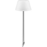 Eva Solo 571338 solarlamp met draadloze grondpen, hoogte 38 cm, aluminium/wit [energieklasse A], glas, 13,2 x 13,2 x 38 cm