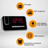 Denver - CRP618 - Wekkerradio - Zwart - Digitale FM Radio met Projectie